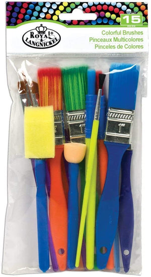 15 Peice Colorful Brush Set
