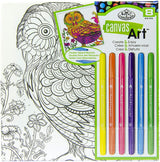 Owl Canvas Art Kit With Markers