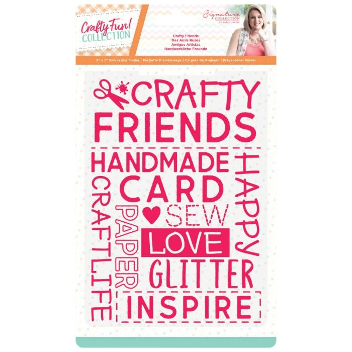 Crafty Fun 5" x 7" Embossing Folder - Crafty Friends