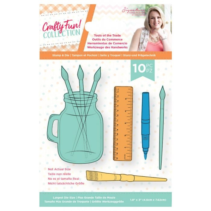 Crafty Fun Stamp & Die Set - Tools of the Trade, Silver