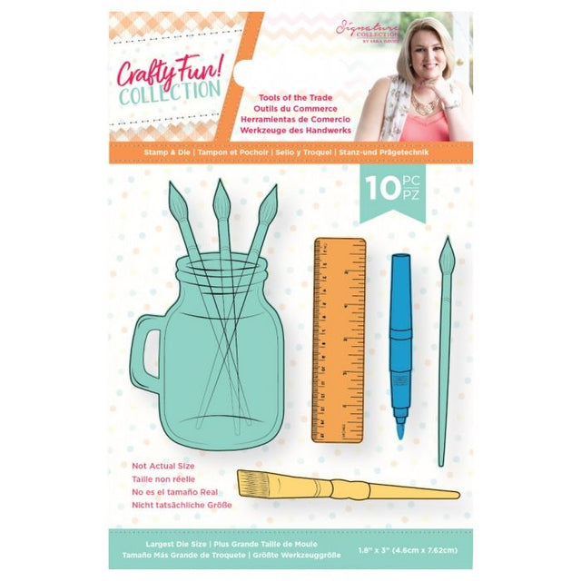 Crafty Fun Stamp & Die Set - Tools of the Trade, Silver