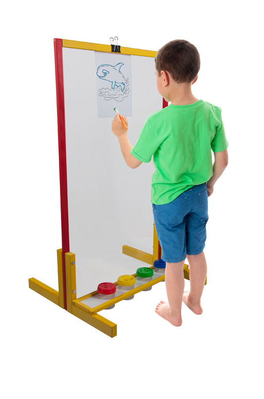 Rotating Wooden Magnetic White Board and Black Boa