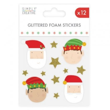 SC Xmas Glitter Foam Stickers Characters