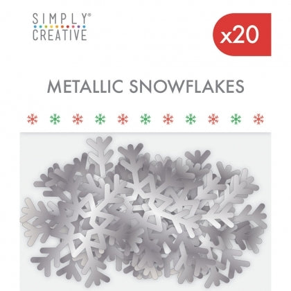 SC Basics Metallic Snowflakes - Silver