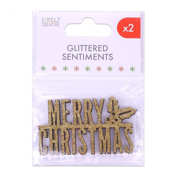 SC Basics Glittered Sentiment - Gold