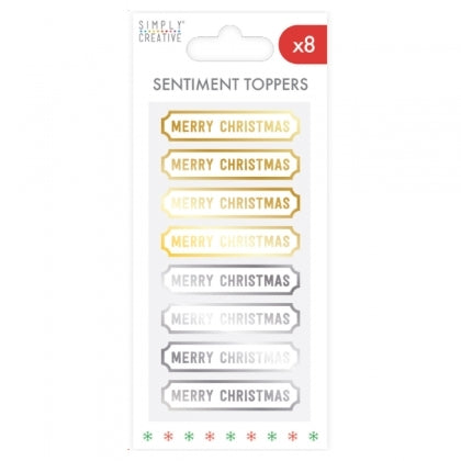 SC Xmas Sentiment Toppers Gold and Silver