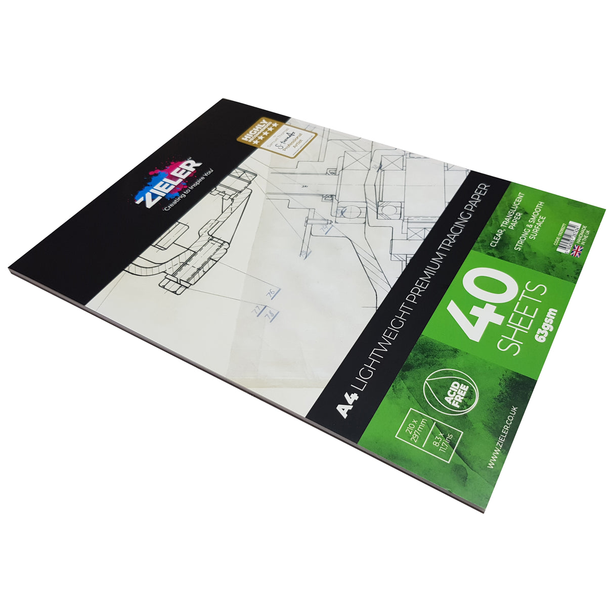 Zieler Tracing Pad 63gsm A4 (40 Sheets)