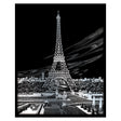 Engraving Art Silver Foil Set - Eiffel Tower