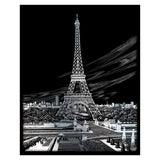 Engraving Art Silver Foil Set - Eiffel Tower