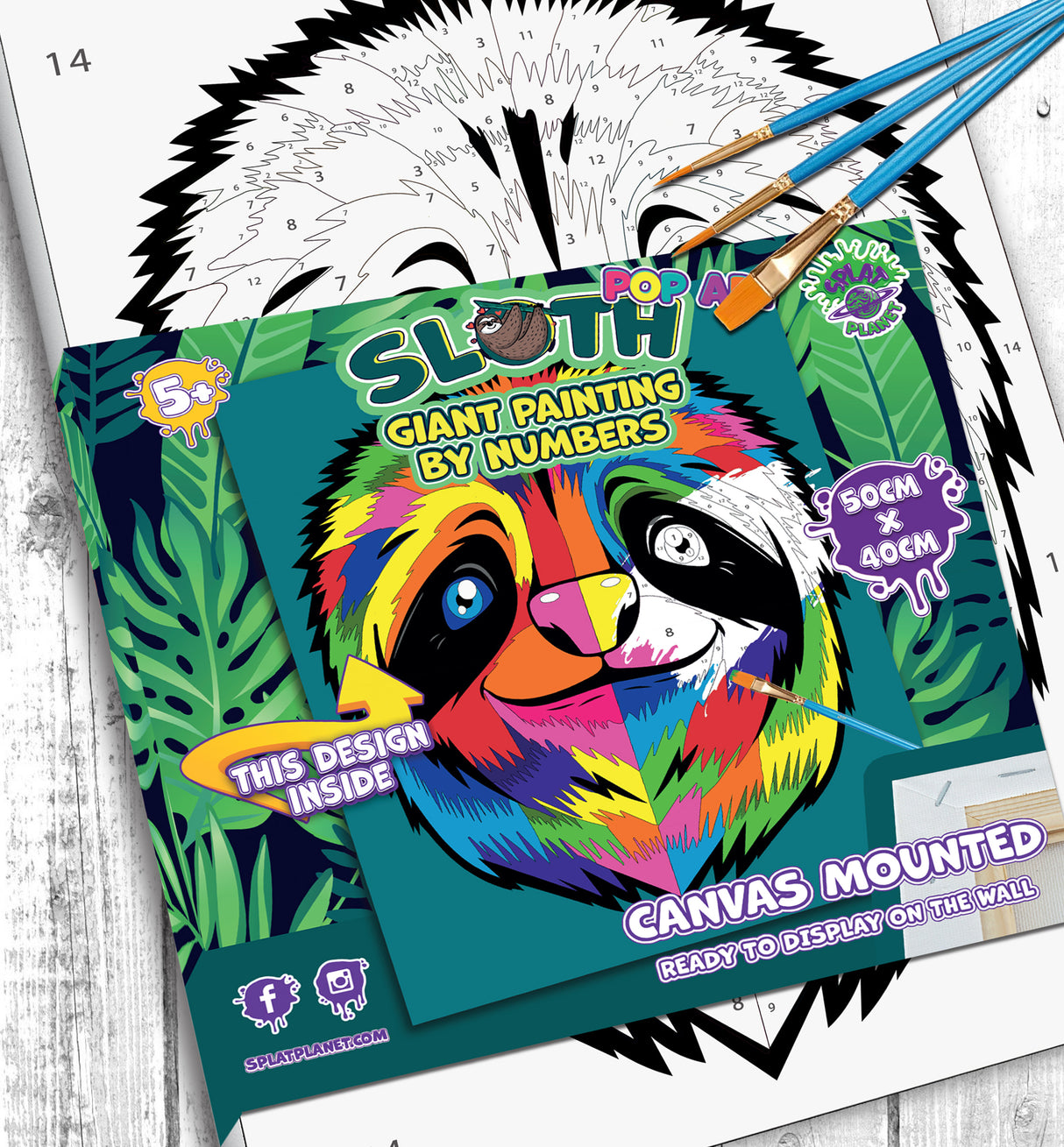 Sloth Paint By Numbers