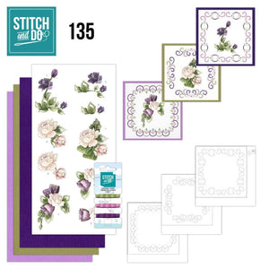 Stitch and Do 135 -  Marieke - Purple Flowers