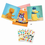 Djeco Create with stickers - Create animals