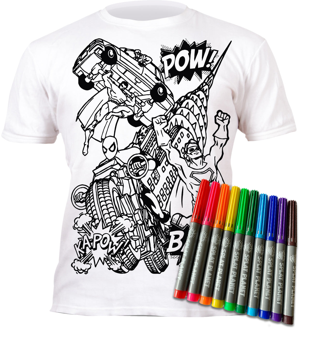 Splat Planet PYO T-Shirt: Super Hero (Size 3-4 Years)