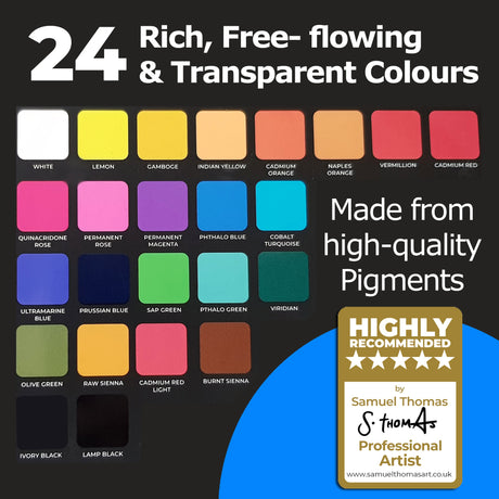 Watercolour 24 half pan set