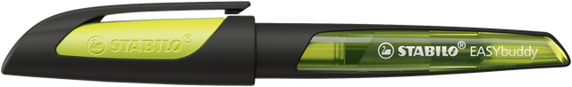 Ergonomic School Fountain Pen - STABILO EASYbuddy - M Nib - Black/Lime