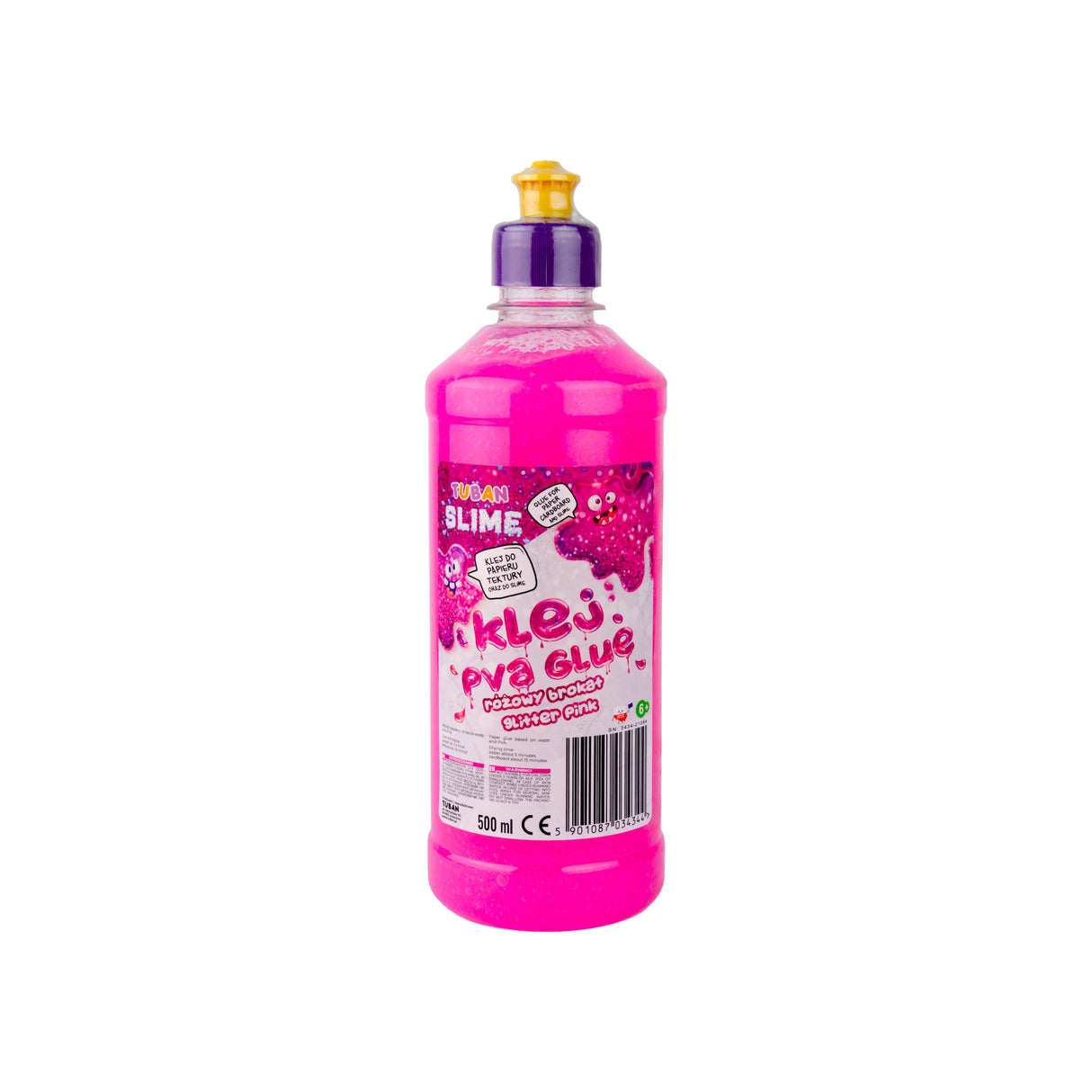 PVA GLUE GLITTER PINK 500 ML