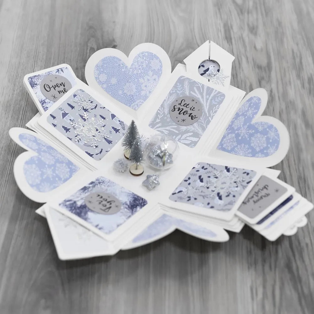 Explosion layered Gift Box Size 7x7x7.5+12x12x12cm