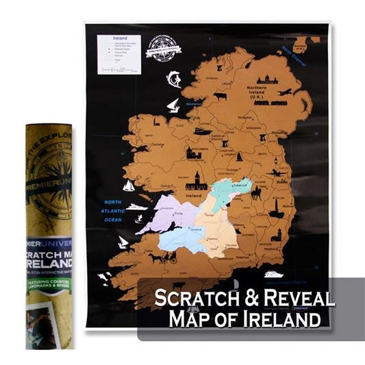 Universal Scratch Ireland Map 55x43cm