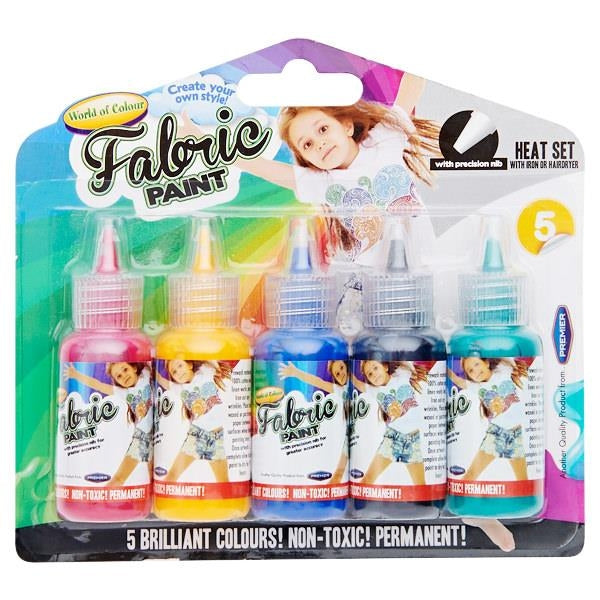 Woc Card 5x20ml Fabric Paint