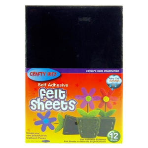 Felt Sheets Self Adhesive Pk.12 9x6