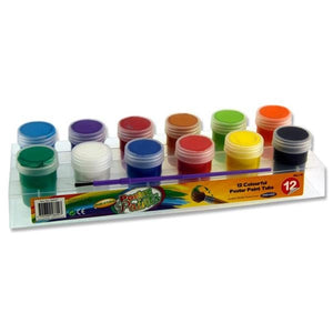 Woc 12x20g Poster Paint Tubs W/brush