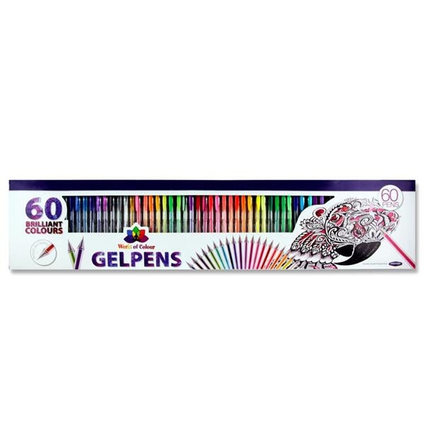 Box of 60 Asstorted Colour Gel Pens