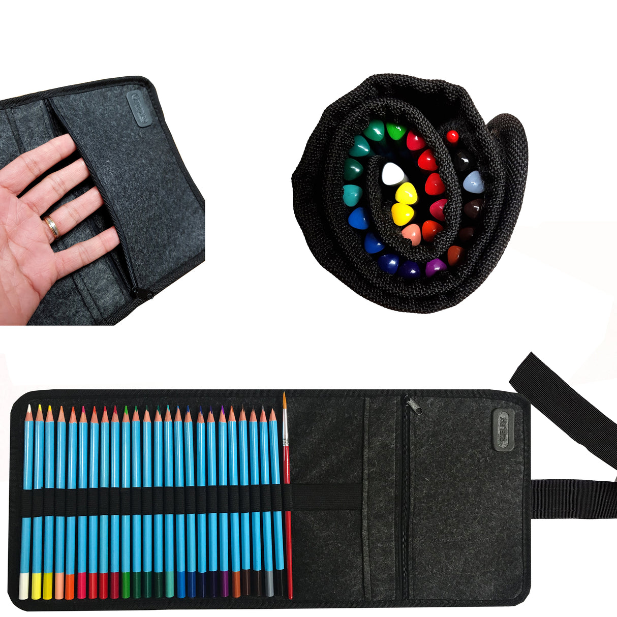 Zieler 24 Watercolour Pencils with Pencil Wrap