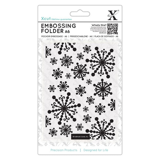 A6 Embossing Folder - Beautiful Snowflakes