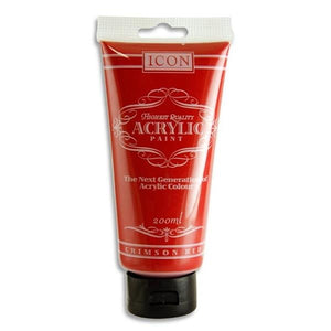ICON ACRYLIC PAINT 200ML-INDIA RED